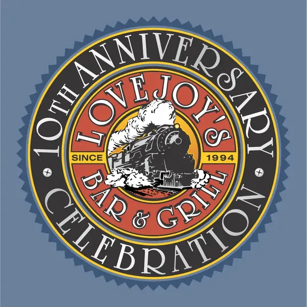 Lovejoy's Bar and Grill 10th anniversary celebration design